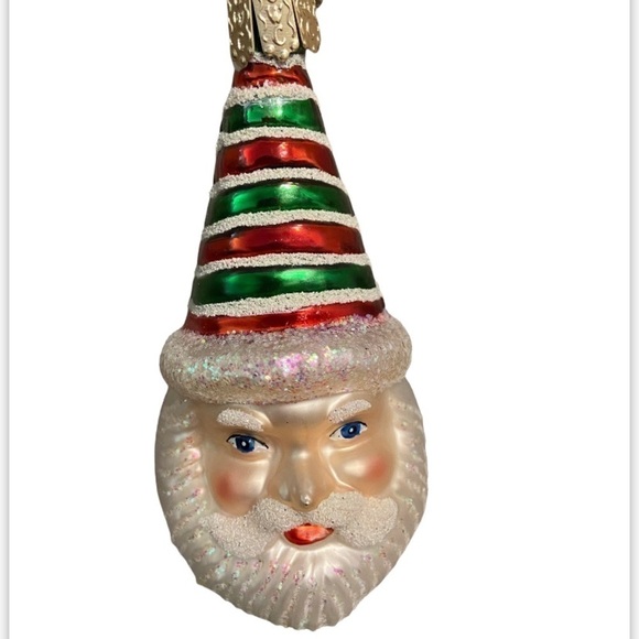 LOT OF 2 OLD WORLD CHRISTMAS TREE ORNAMENTS SANTA & ROCKING HORSE IN BOXES - Picture 3 of 9